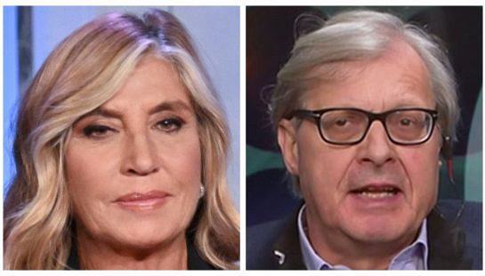 Myrta Merlino e Vittorio Sgarbi
