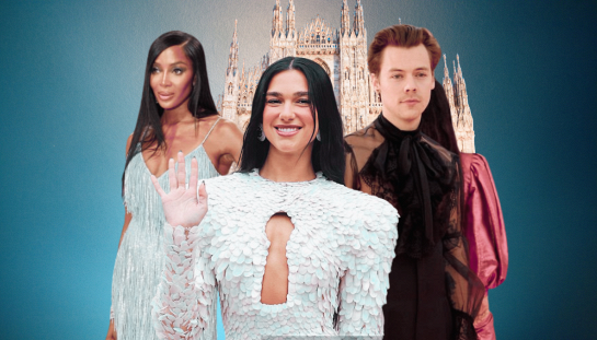 HARRY STYLES NAOMI CAMPBELL DUA LIPA
