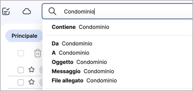 Ricerca parola specifica nella posta di Libero Mail