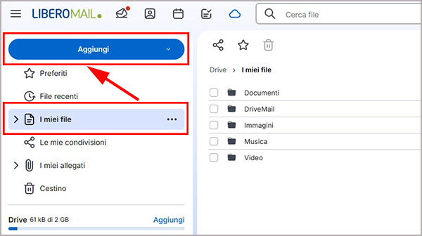 Libero Drive: come salvare i file