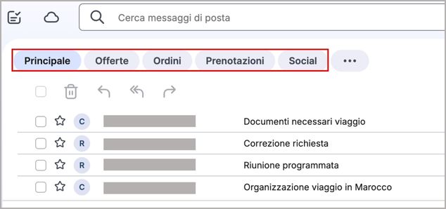 Categorie posta di Libero Mail