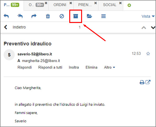 L'Archivio di Libero Mail diviso per anni: come funziona