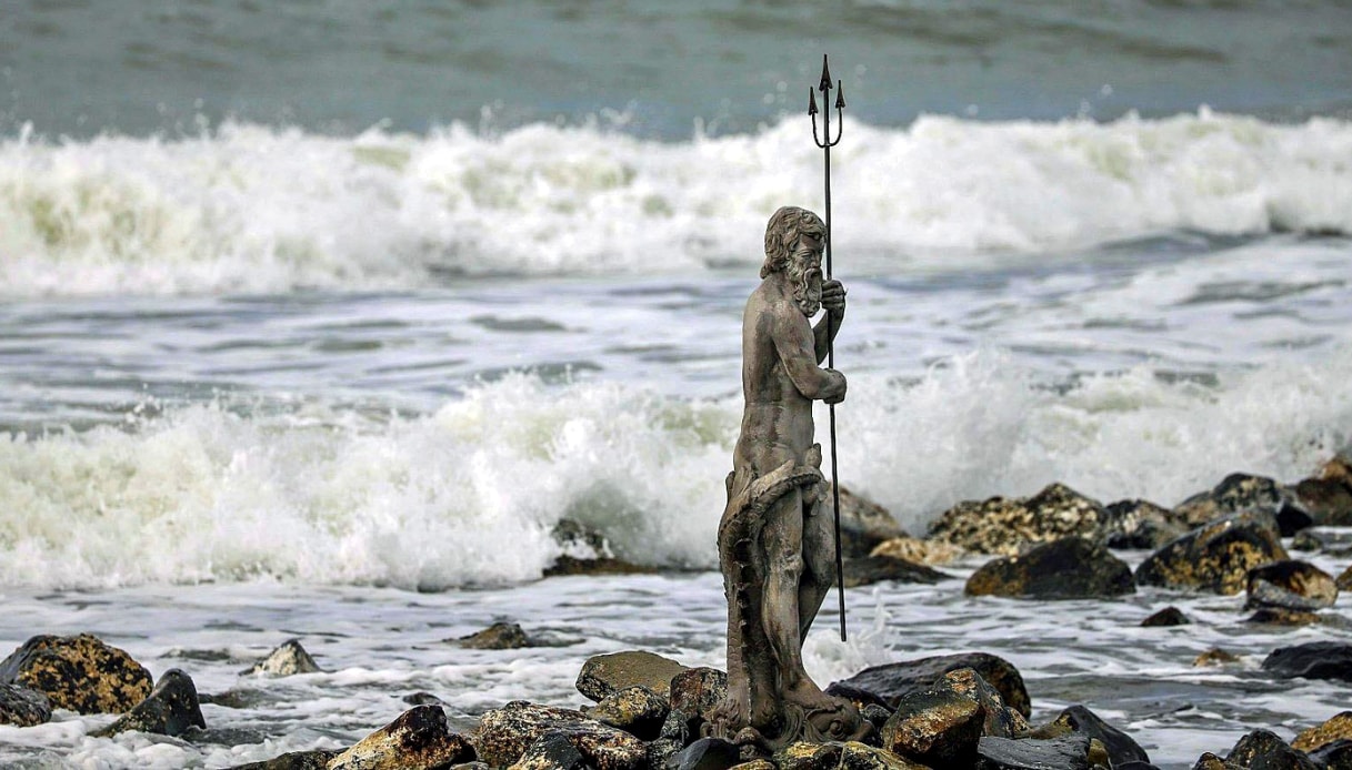 La statua di Nettuno a Ostia