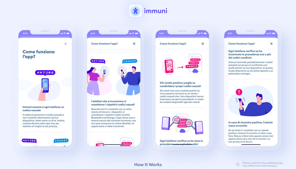 App Immuni: le prime immagini dell'applicazione di tracciamento
