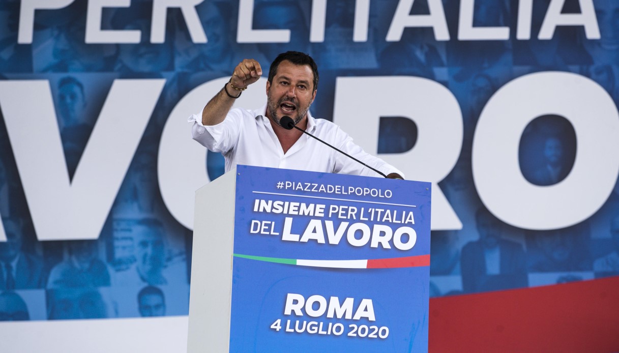 Roma, la manifestazione del centrodestra