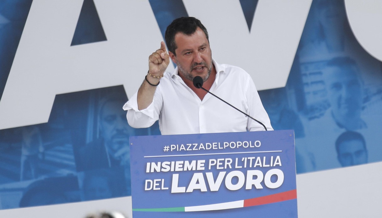 Manifestazione del centrodestra, parla Salvini