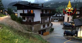 Maltempo a Cortina: bomba d'acqua
