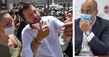 zingaretti-salvini-mascherina