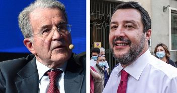 Bologna, Prodi alla finestra mentre parla Salvini: cosa si sono detti
