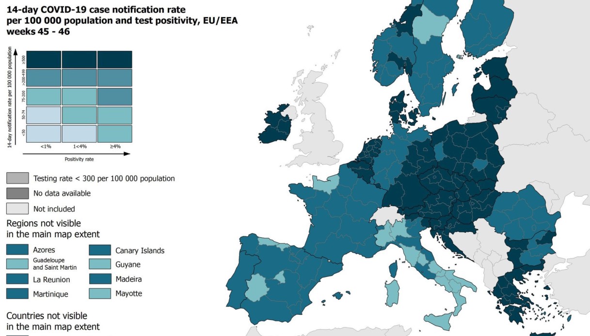 Covid, come funziona la mappa dell'Ecdc