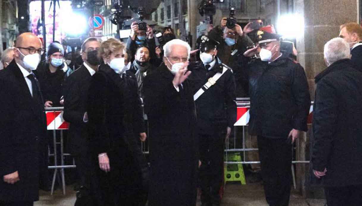 Prima alla Scala, l'arrivo del presidente Mattarella