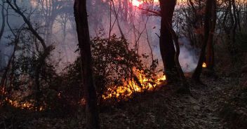 incendio monte maddalena brescia