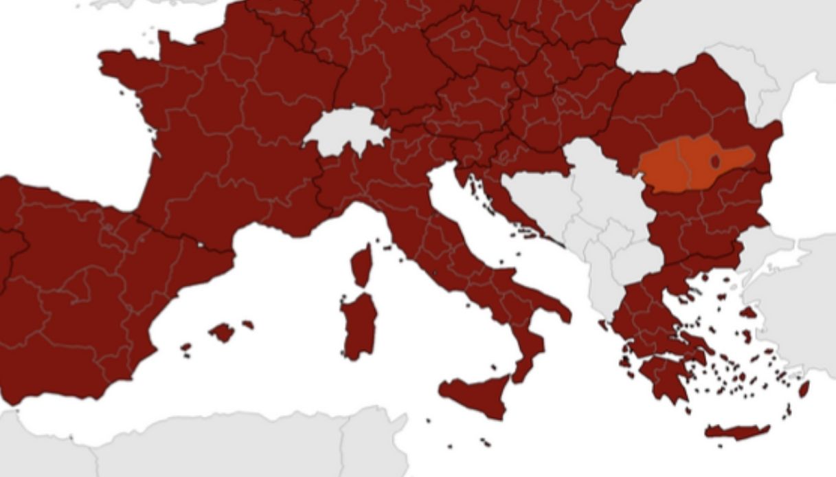 Mappa Ecdc 27 gennaio 2022: focus sulla variante Omicron, mai così tante zone in rosso scuro
