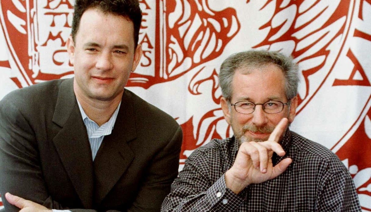 Il regista Steven Spielberg e e l'attore Tom Hanks.