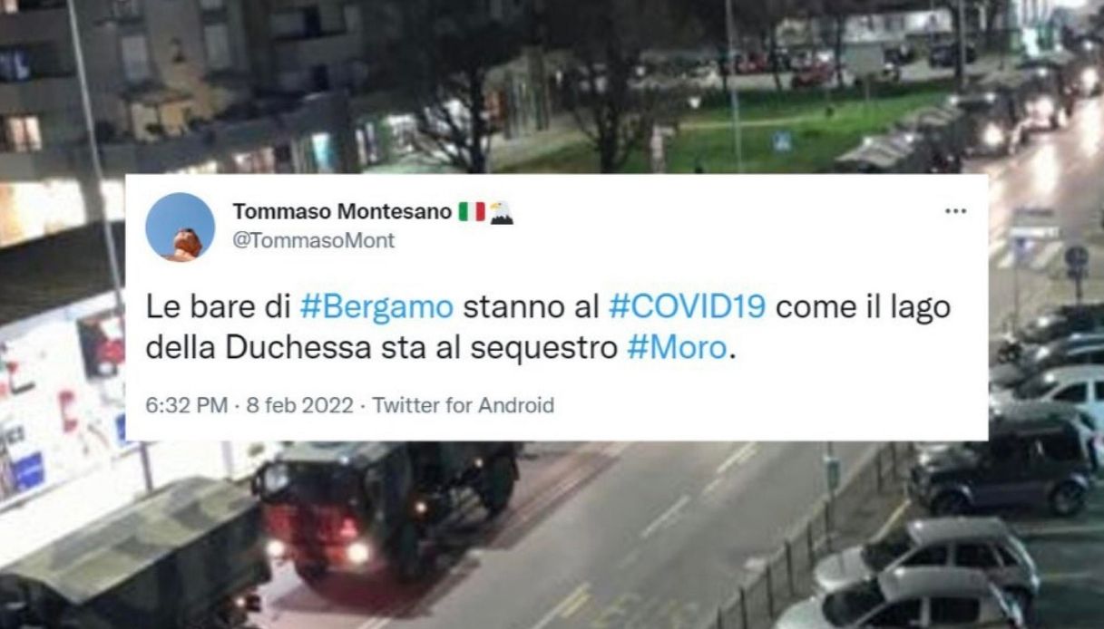 Bare dei morti Covid sui camion a Bergamo, i familiari querelano Montesano. La decisione dopo il tweet