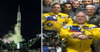 iCosmonauti russi con i colori dell'Ucraina sulla Stazione spaziale internazionale, poi il dietrofront