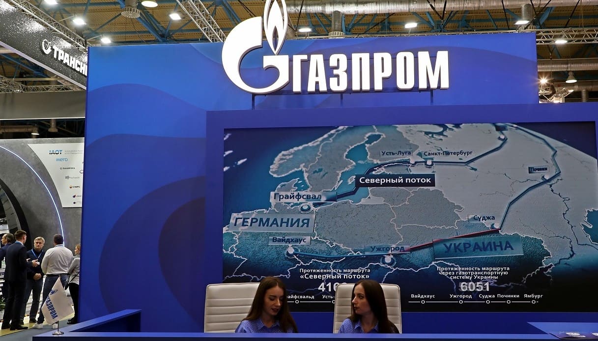 Il logo di Gazprom.