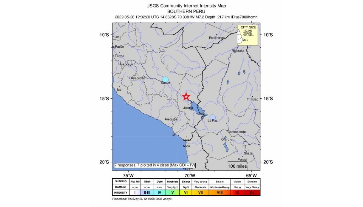 Terremoto in Perù, forte scossa al confine con la Bolivia: magnitudo 7.2, frane e smottamenti, i danni