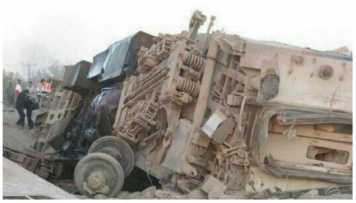 Treno deragliato in Iran.