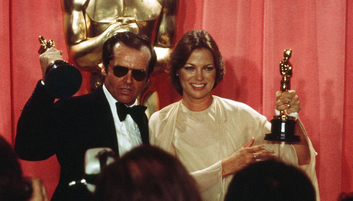 Jack Nicholson e Louise Fletcher agli Oscar 1976