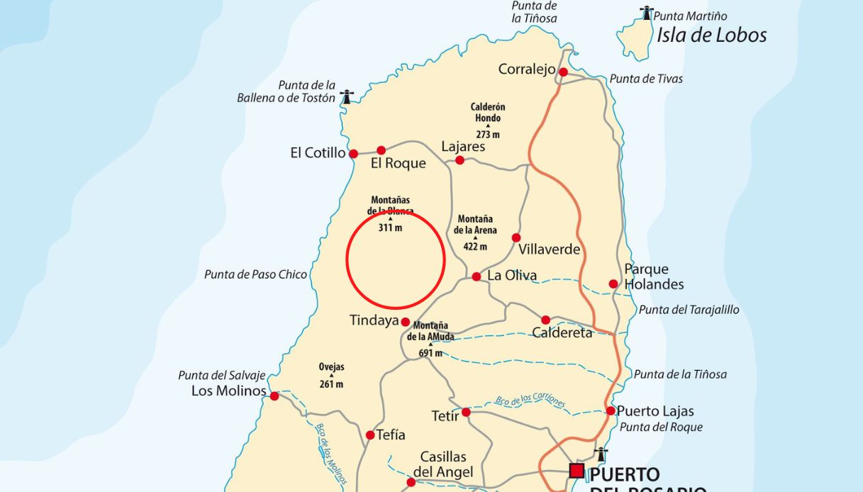 Mappa di Fuerteventura