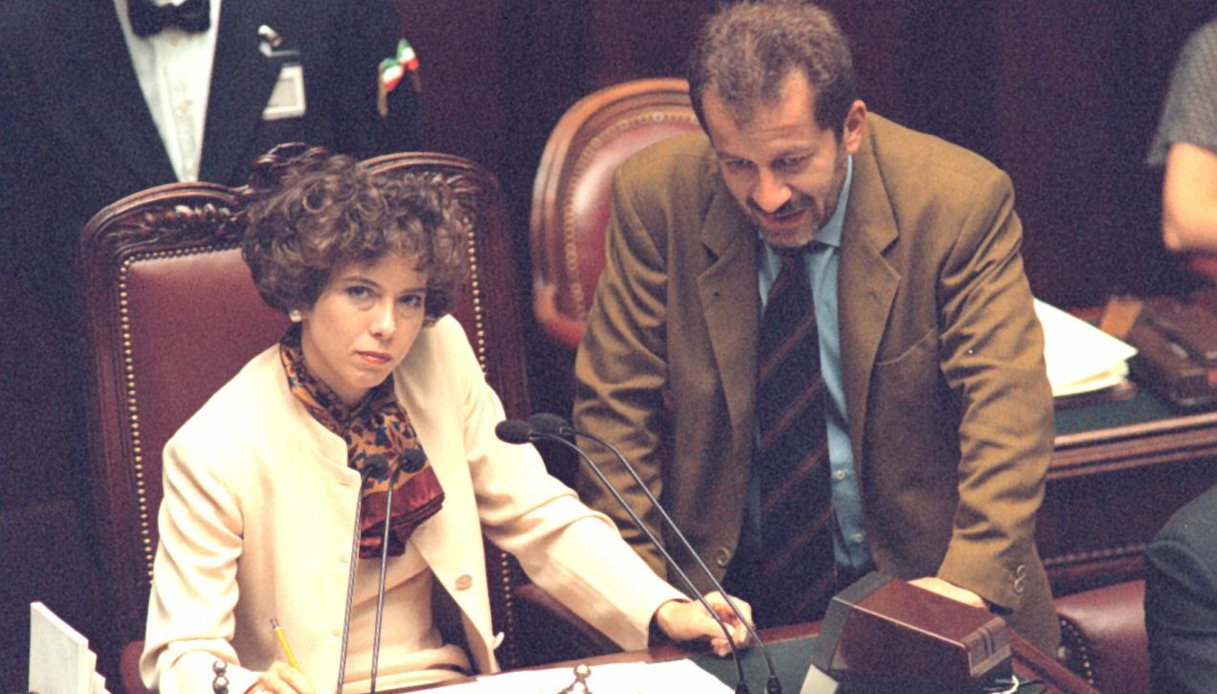 Irene Pivetti e Roberto Maroni negli Anni '90