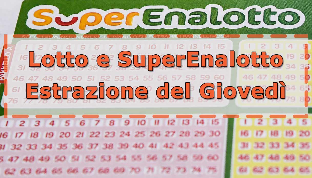 Estrazioni Lotto 10eLotto e Superenalotto di oggi gioved 23