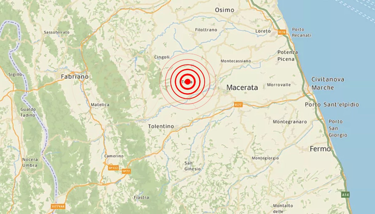 Terremoto Nelle Marche Scossa Di Magnitudo 3 8 A Treia In Provincia Di