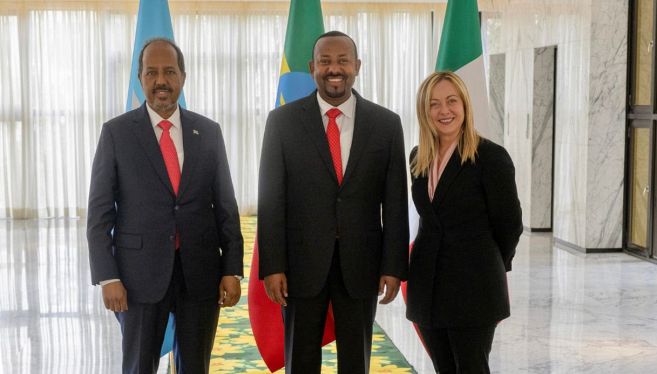 Giorgia Meloni ad Addis Abeba nel trilaterale con Etiopia e Somalia
