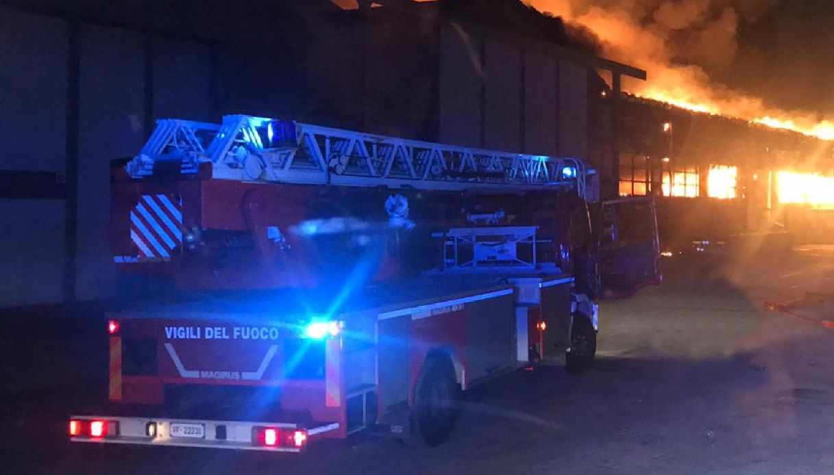 Incendio a Ponzano Veneto.