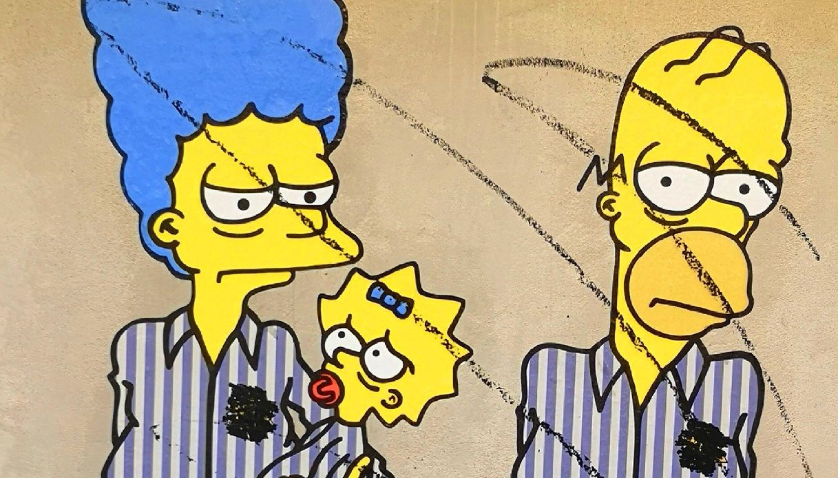 Vandalizzato il murale dei Simpson.