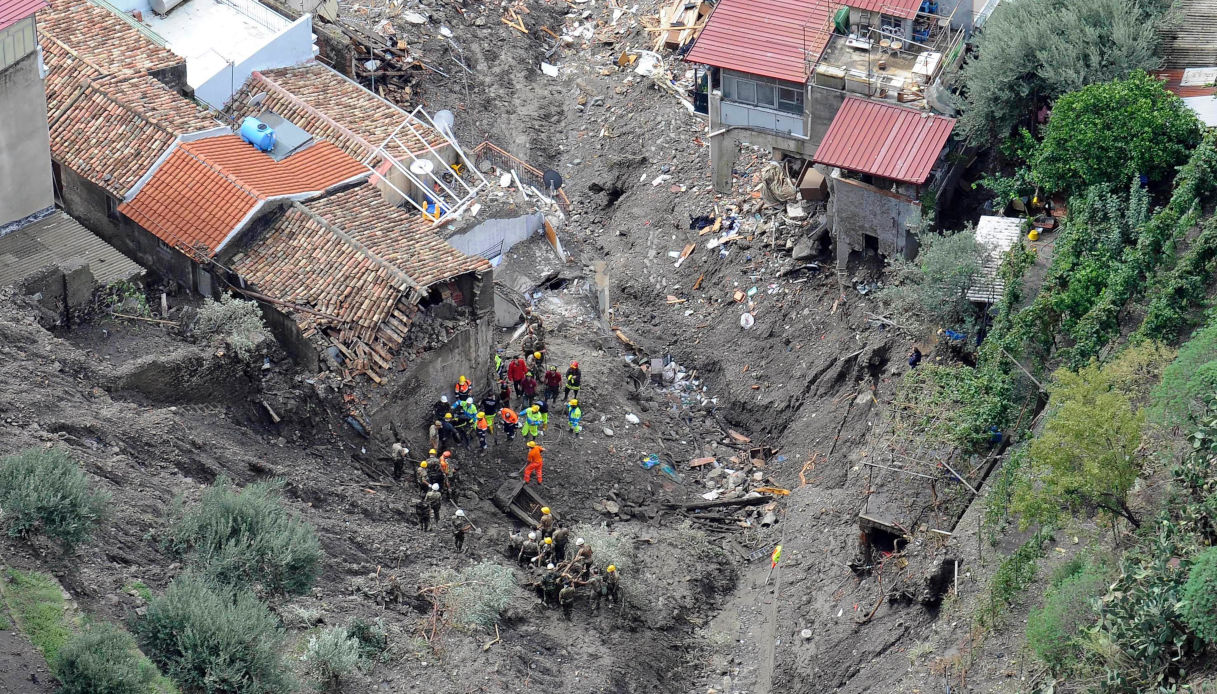 Un foto che ritrae il territorio di Alluvione Messina Giampilieri dopo la terribile alluvione del 2009