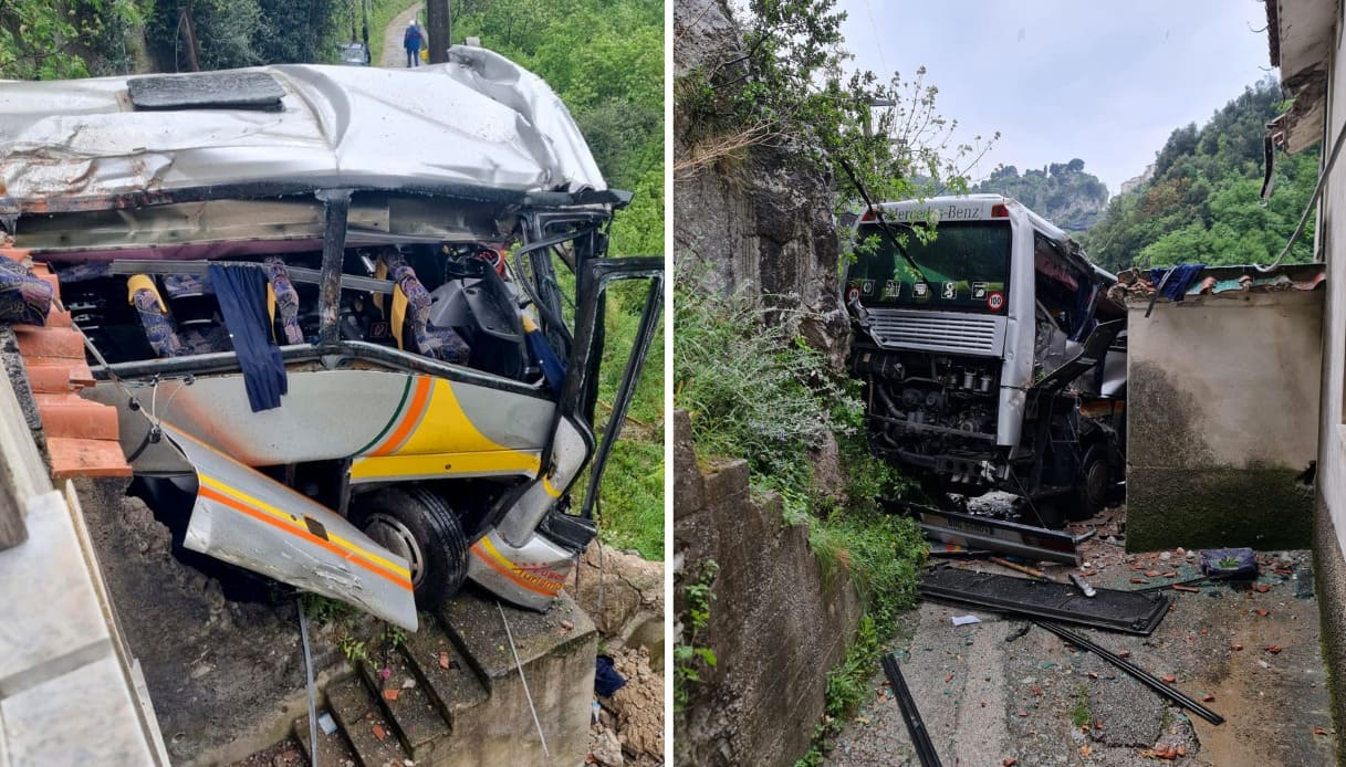 Bus precipitato a Ravello, strage sfiorata: la ricostruzione dell'incidente