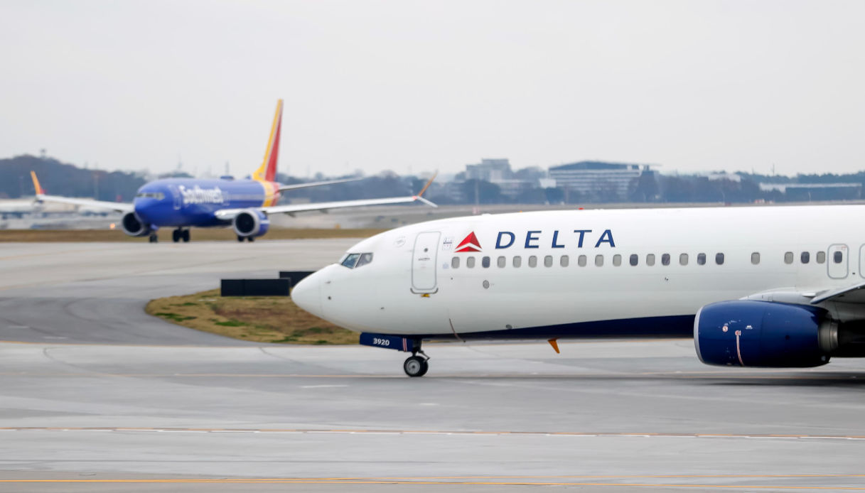Un aereo della compagnia Delta Airlines
