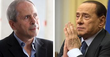 Il senatore del Partito Democratico Andrea Crisanti e Silvio Berlusconi