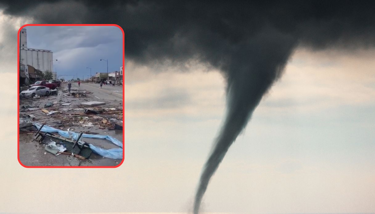 Almeno 3 morti e 100 feriti per il tornado a Perryton in Texas edifici
