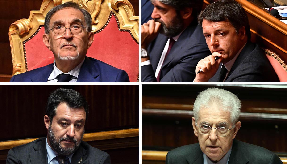 salvini renzi senato berlusconi commemorazione