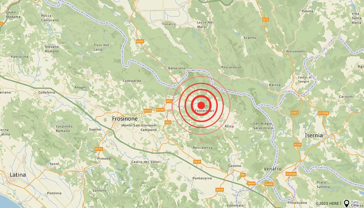 Due Scosse Di Terremoto A Posta Fibreno Vicino Frosinone Magnitudo Fino A La