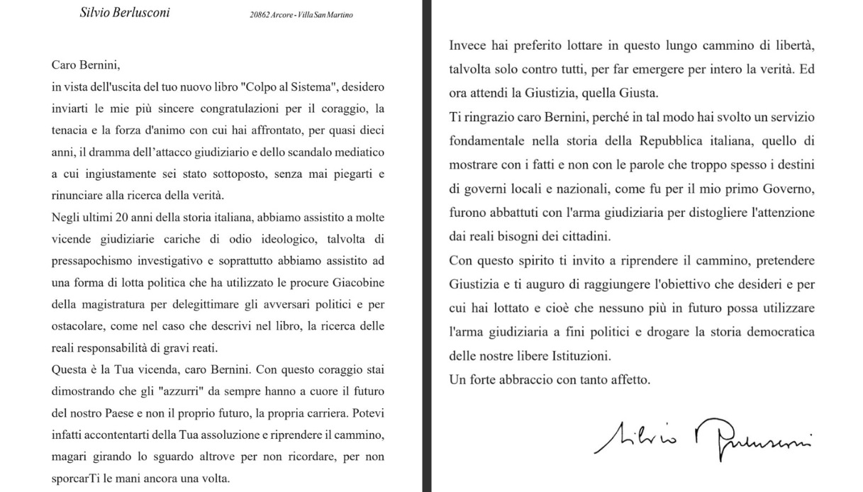 Svelata l'ultima lettera di Berlusconi: l'intervista a chi l'ha ricevuta