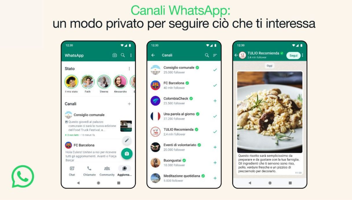 whatsapp canali