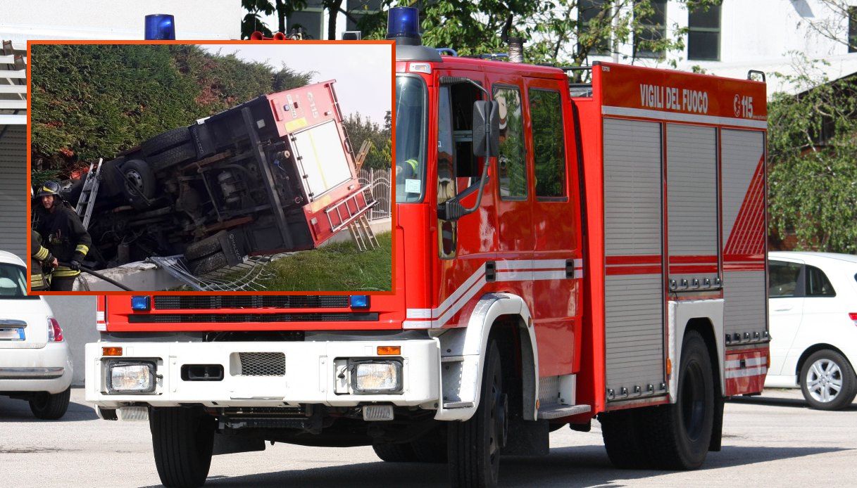 Brandbilen välter i Castella…