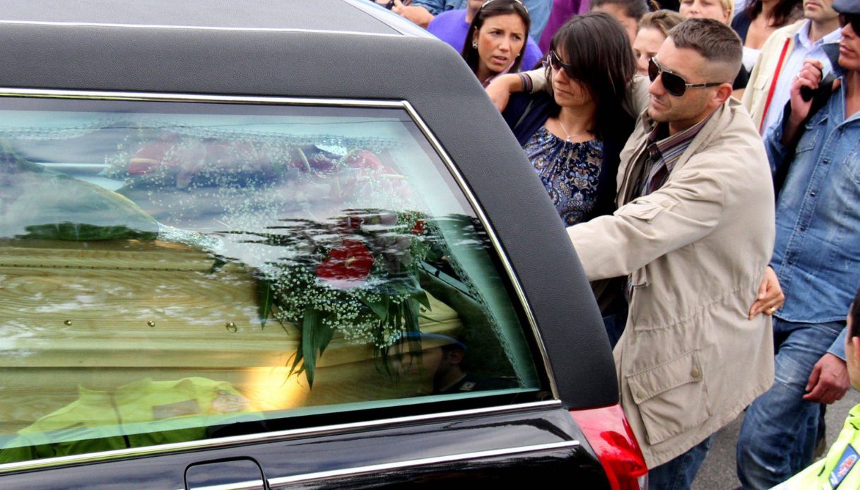 Salvatore Paolisi ai funerali di Melania Rea