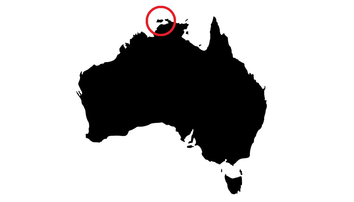 Una mappa dell'Australia