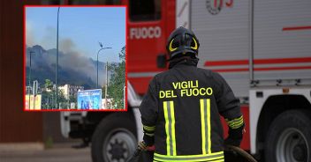 incendio napoli monte sant'angelo fuorigrotta