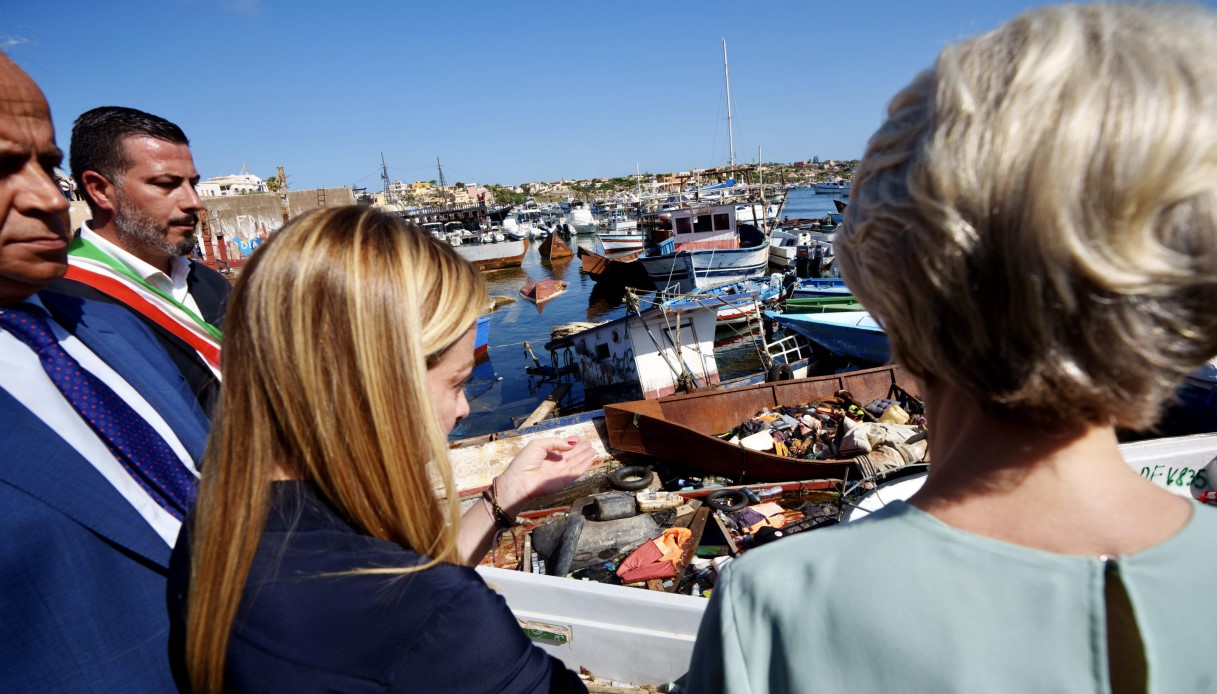 Meloni e von der Leyen a Lampedusa per l'emergenza migranti, annunciato un piano Ue in 10 punti