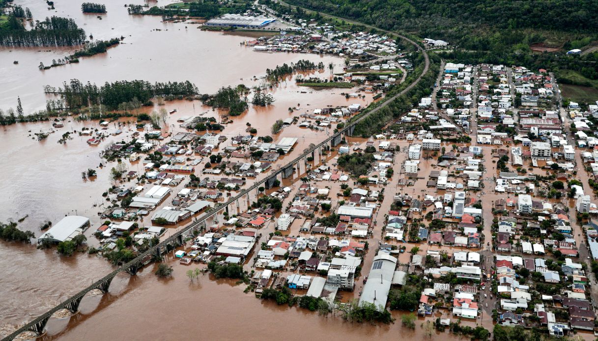 Muçum, nello stato di Rio Grande do Sul (Brasile) dopo il ciclone