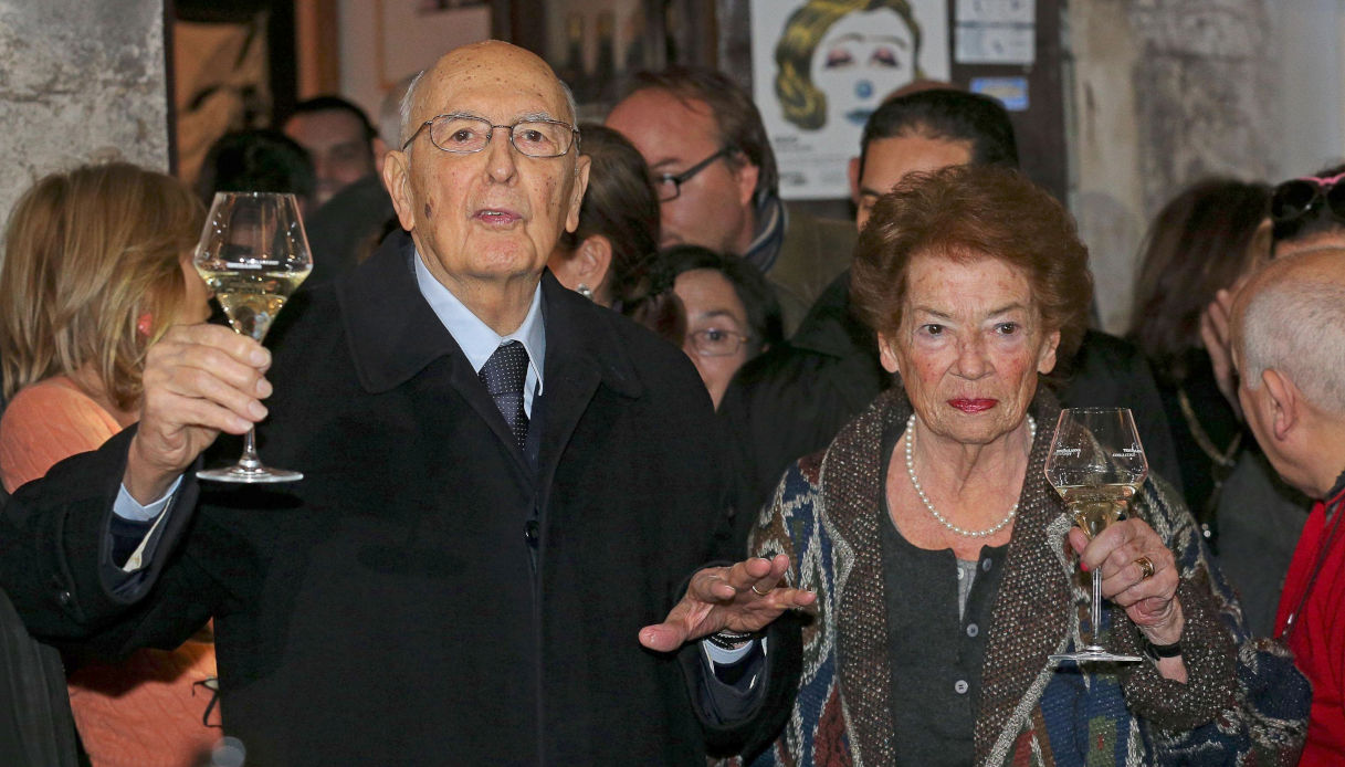Giorgio Napolitano, con la moglie Clio