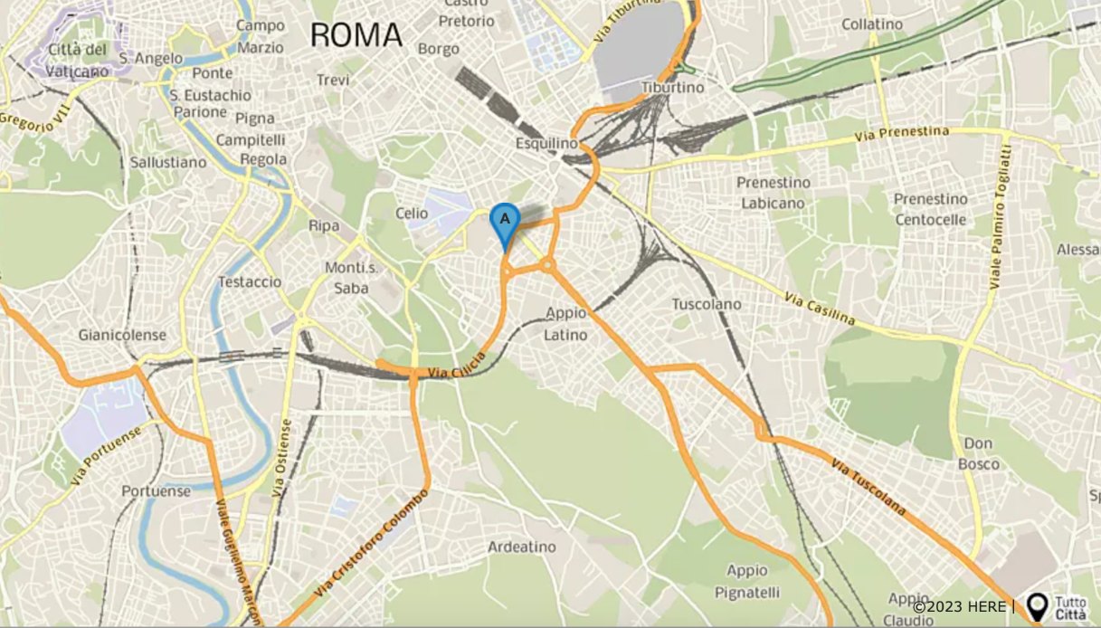 mappa incidente roma