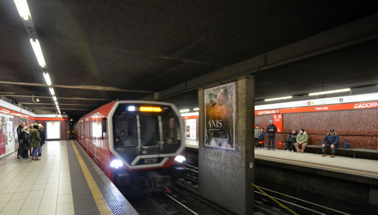 Una stazione metro a Milano