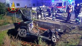 Fatal accident in Ormelle (Treviso): a car leaves the road and ends up in a ditch, two dead and two injured